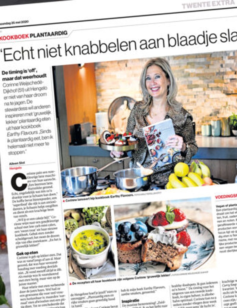 Dagblad Tubantia over mijn nieuwe boek “Earthy Flavours”!